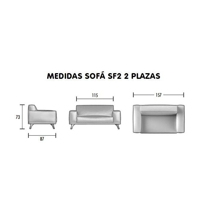 Sillón sala de espera 2 plazas SF2