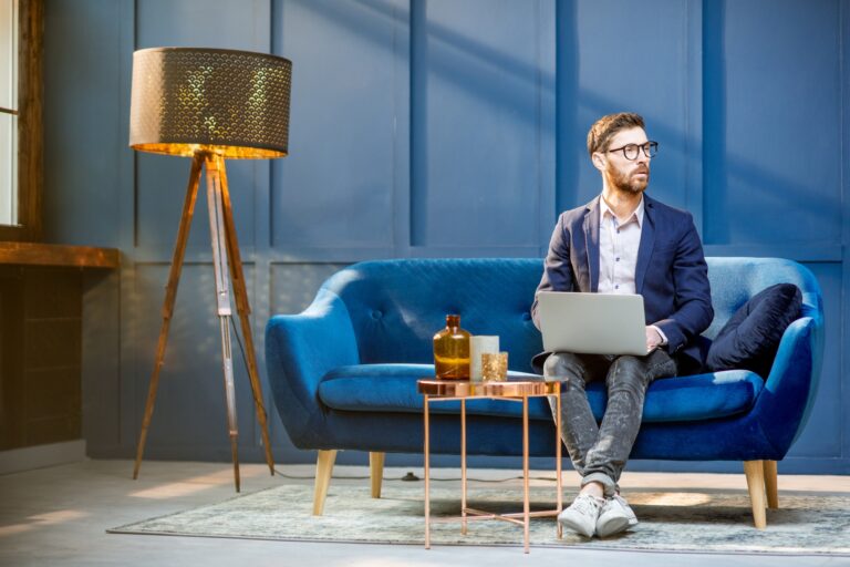 Businessman at the luxury office